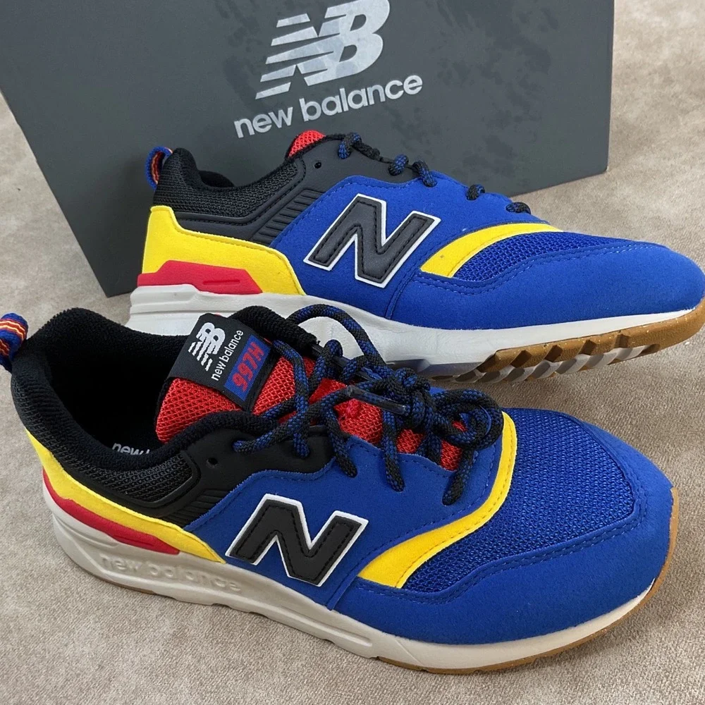 New Balance 997H Kids Blue Black‎ Yellow Red Sneakers Shoes Youth Size 3 US
